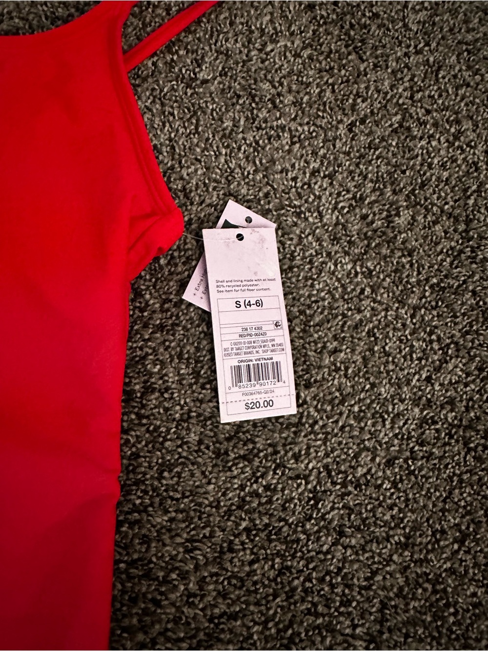 wild fable Red One Piece Swimsuit Size Small 0521 - Picture 3 of 3